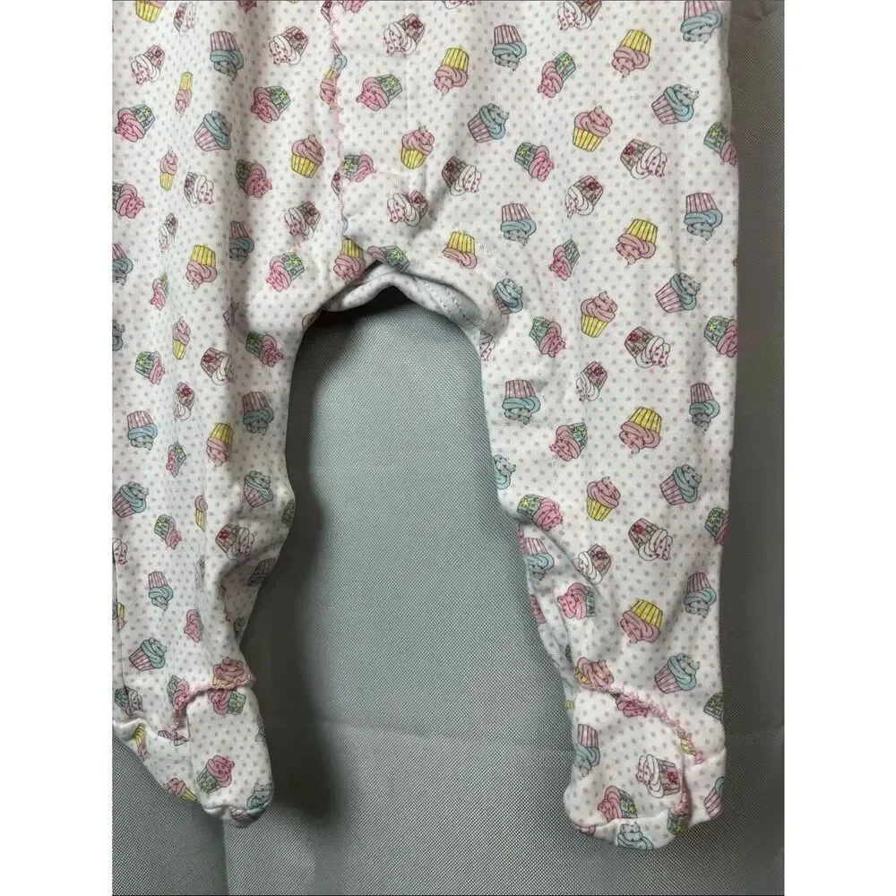 Magnolia Baby cupcake Printed footie Pima cotton size 3 months